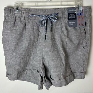 Eddie Bauer Briar Linen Blend Shorts Women’s‎ M 5” Inseam Relaxed Taupe Casual